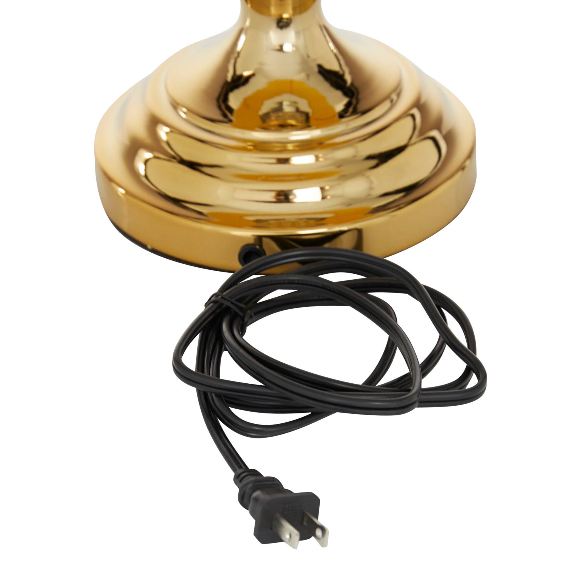 Gold Glass Glam Table Lamp, 27" x 15" x 15"